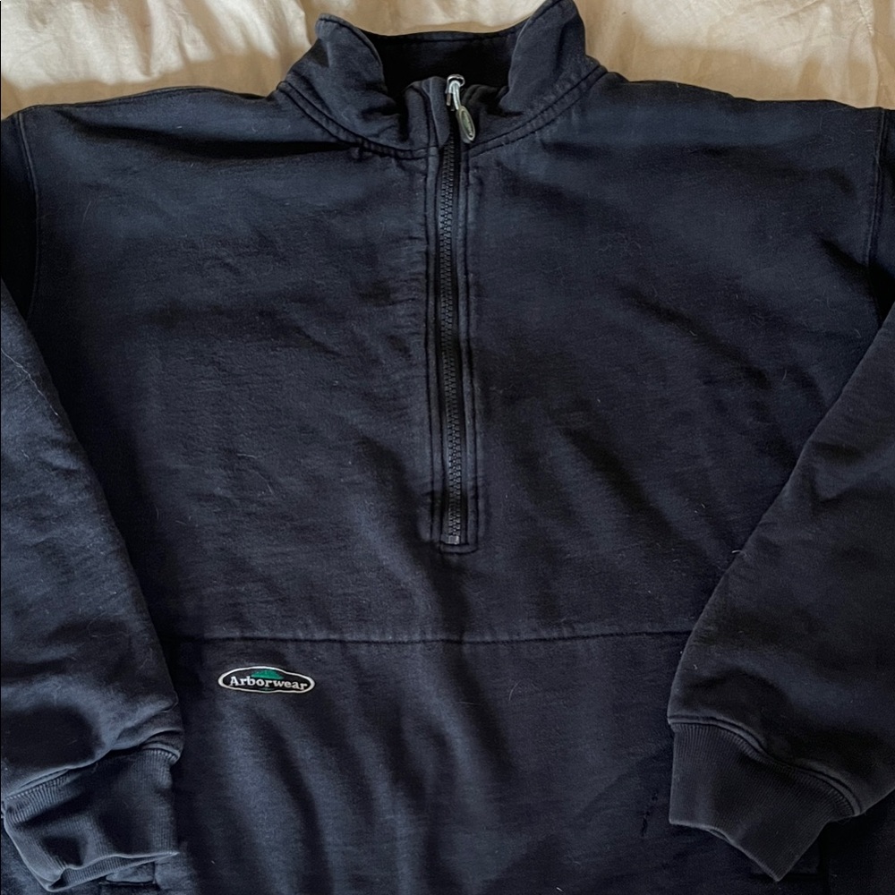 Men’s Arborwear Cotton Double Thick Half Zip Sweatshirt